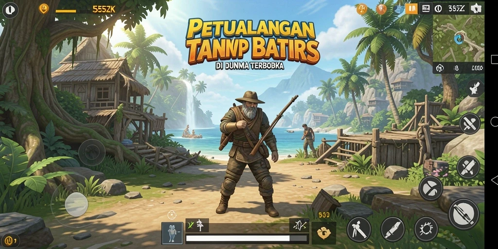 Gameplay menakjubkan dalam dunia terbuka 555ZK.