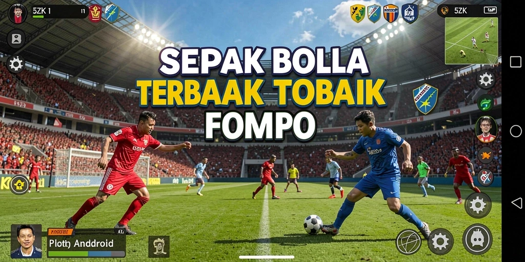 Tampilan gameplay 5ZK dengan aksi sepak bola yang seru.