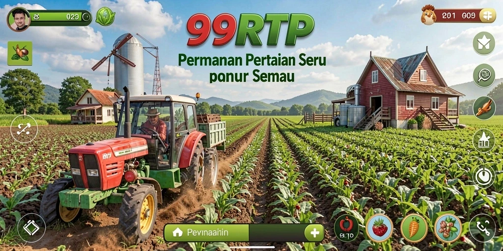 Tangkapan layar gameplay <strong>99RTP</strong> menampilkan kebun yang subur dan hewan yang lucu.