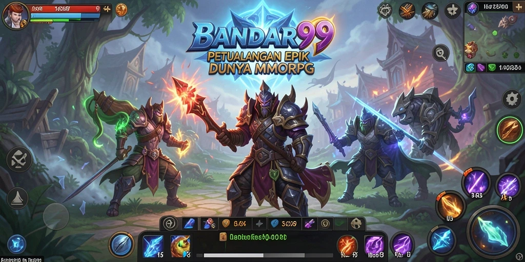 Tangkapan layar gameplay BANDAR99 yang menampilkan pertempuran epik dan eksplorasi dunia.