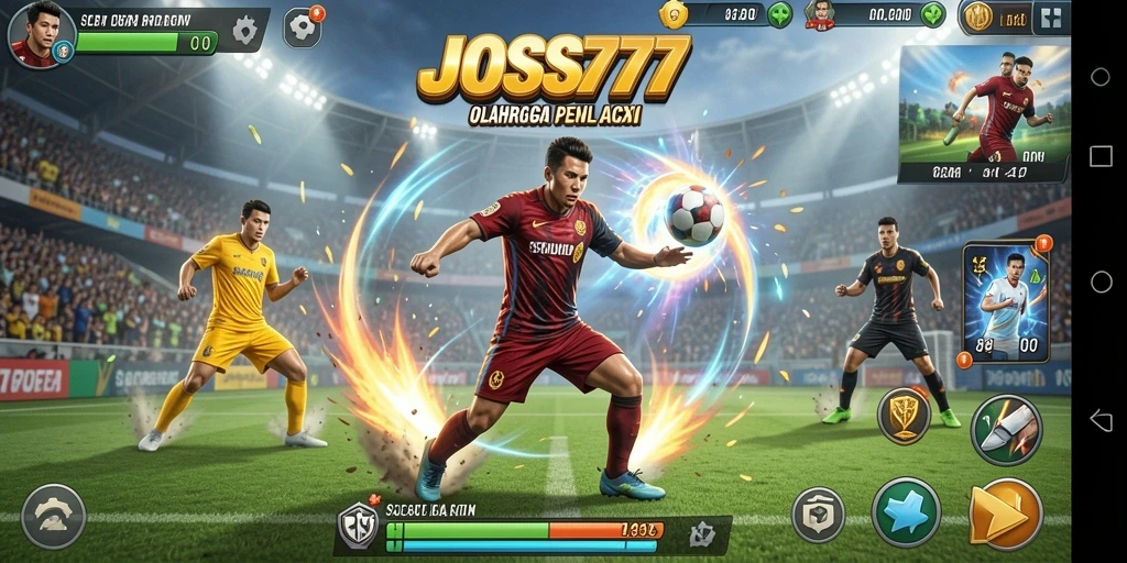 Tangkapan layar gameplay JOSS777 menampilkan aksi olahraga yang mendebarkan.