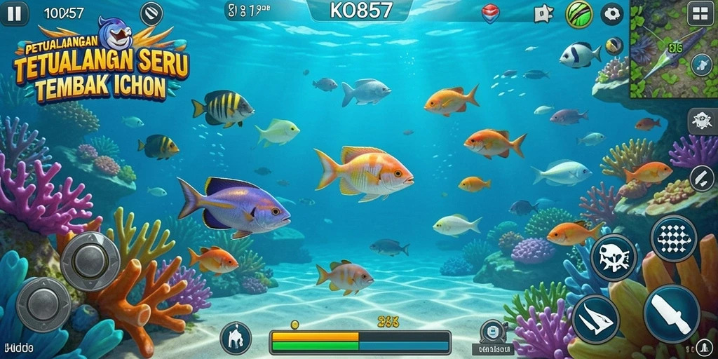 Tampilan menakjubkan dari gameplay Tembak Ikan yang penuh aksi.