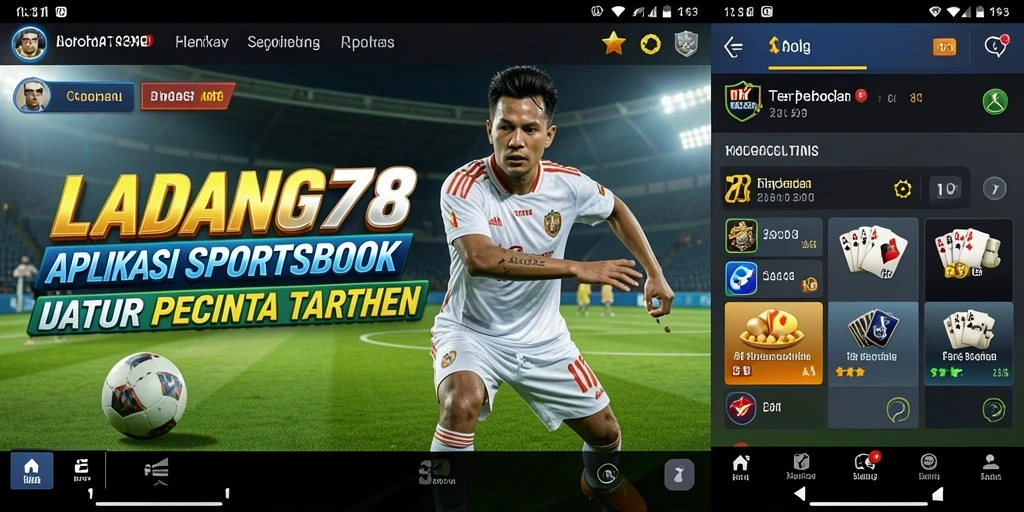 Screenshot utama LADANG78 yang menampilkan berbagai taruhan olahraga.