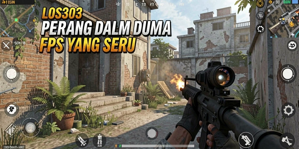 Tampilan gameplay seru dalam pertarungan FPS.