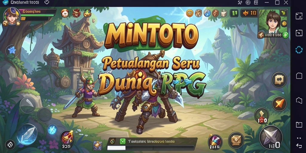 Tampilan gameplay menakjubkan MINTOTO yang penuh aksi RPG.