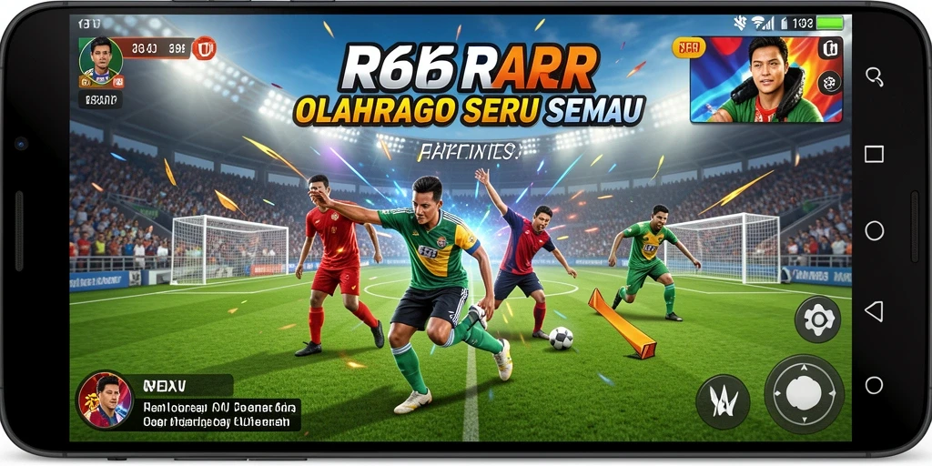 Tampilan gameplay R6R6 dengan aksi olahraga yang mendebarkan.