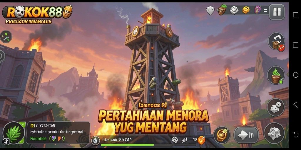 Gameplay menara pertahanan yang menegangkan di ROKOK88.