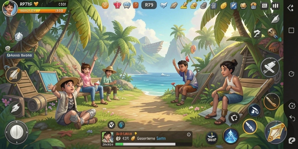 Tampilan gameplay RP79 yang penuh warna dan menyenangkan.