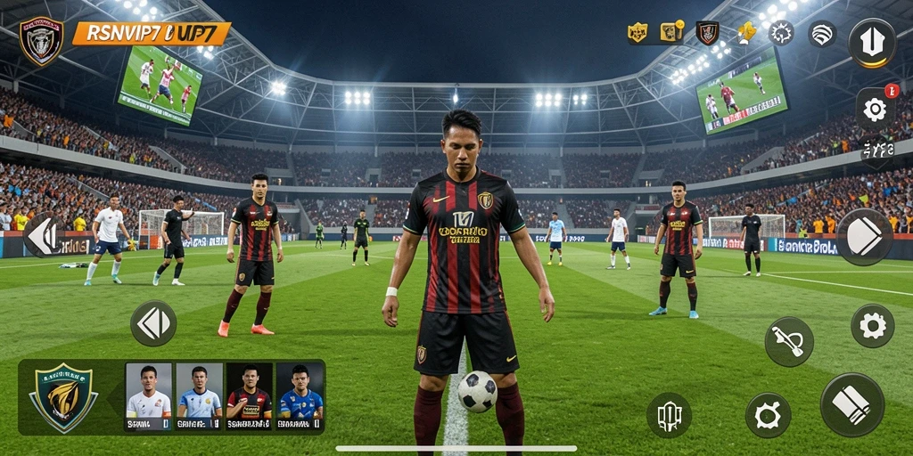 Screenshot gameplay <strong>RSNVIP7</strong> menampilkan aksi seru di lapangan.
