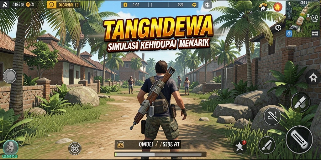 TANGANDEWA menampilkan gameplay simulasi kehidupan yang mendetail.