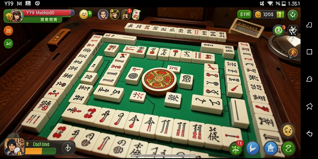 Tampilan grafis menawan dari Y89 saat bermain Mahjong.